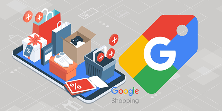 Shoes, gaming console and shopping bags ready to be for Google Shopping free listing